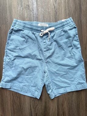 PacSun Slate Blue Elastic Drawstring Cotton “Volley” Shorts - Men’s Small